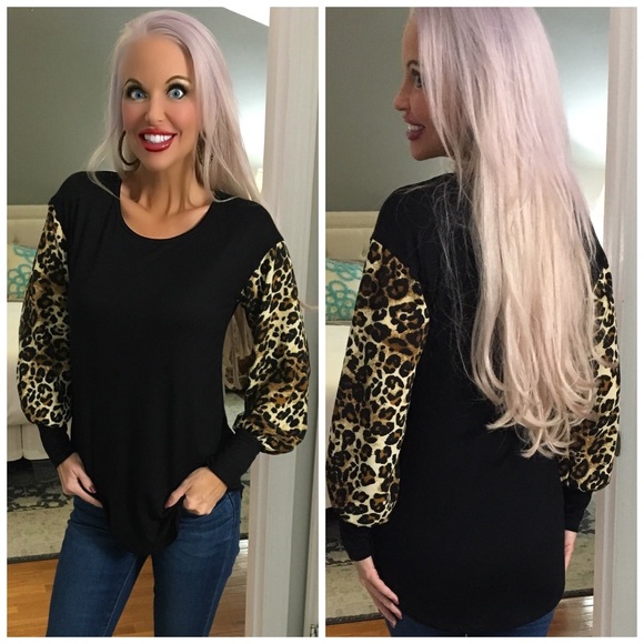 ❤️LAST 1! Animal Print Contrast  Tunic! - Picture 4 of 6